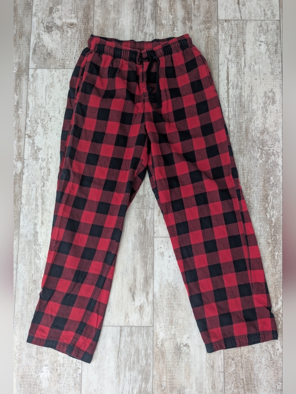 Men's Red & Black Buffalo Plaid Jogger Pants